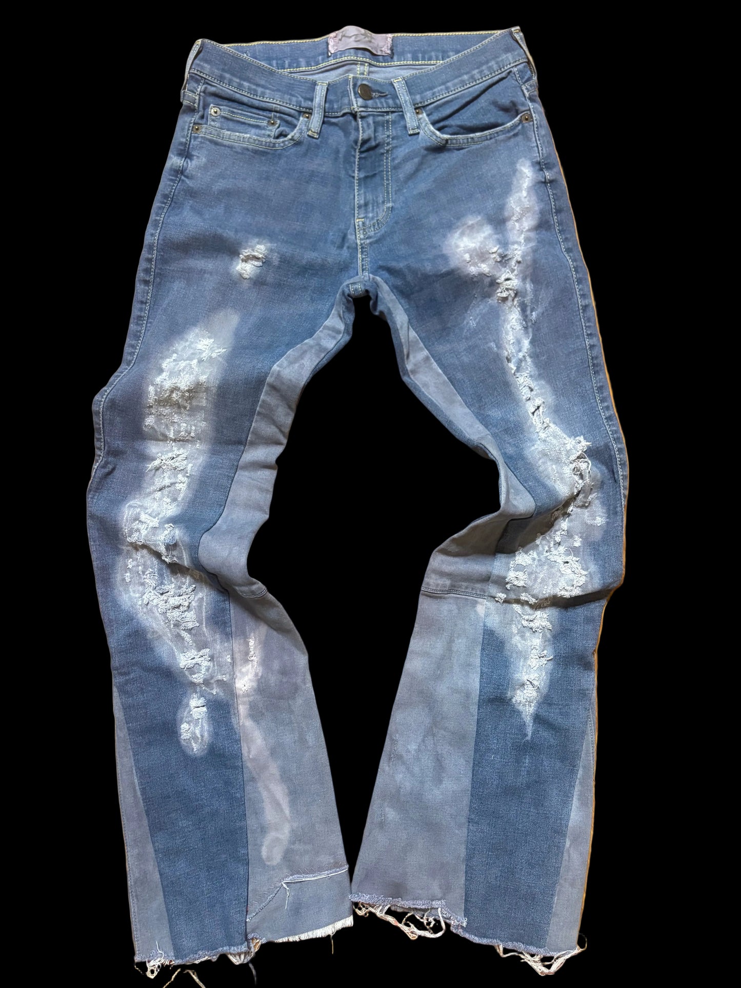 Antixrock Distressed Flared Denim